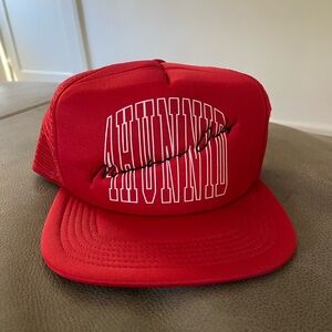 4 hunnid SnapBack trucker hat red New sold out